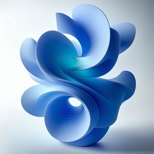 an abstract 3d shape merging together-1