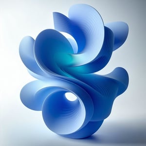 an abstract 3d shape merging together-1