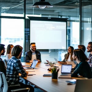 people collaborating in a conference room